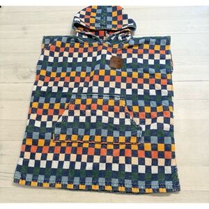 Slowtide kids checkered colorful towel hoodie coverup